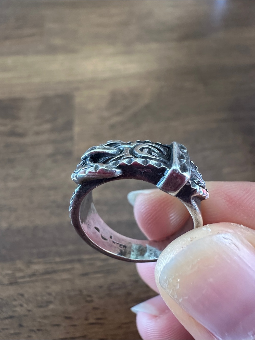 Sterling Silver Ornate Buckle Ring - Size 4.75 - Picture 7 of 7